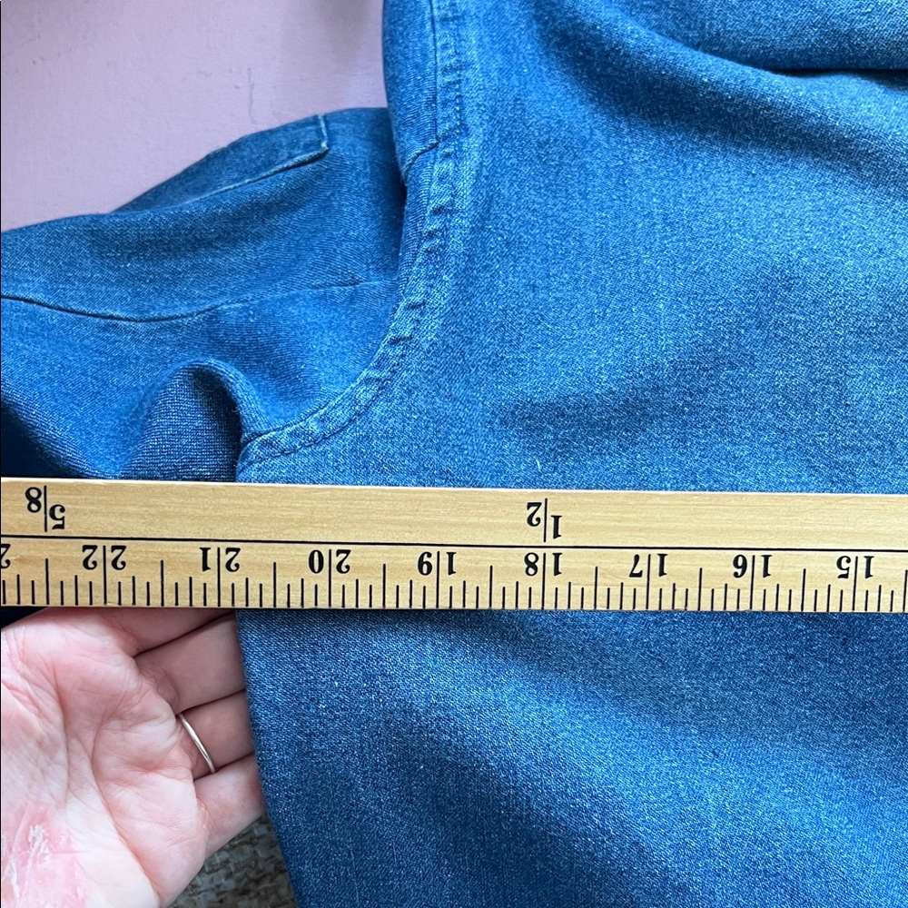 Denim Bomber Jacket in Medium Blue lightweight spring jacket rd style - Picture 10 of 12